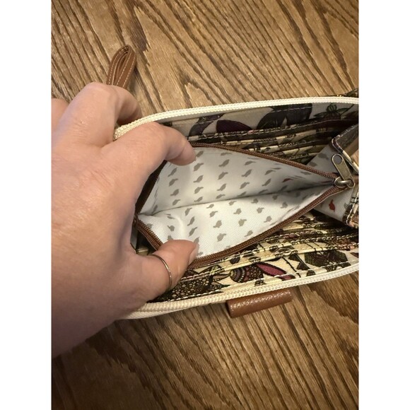 Sakroots Wristlet Wallet  Multicolor Owl Floral Design - Picture 6 of 10